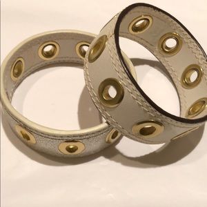 Coach Leather Grommet Bangles